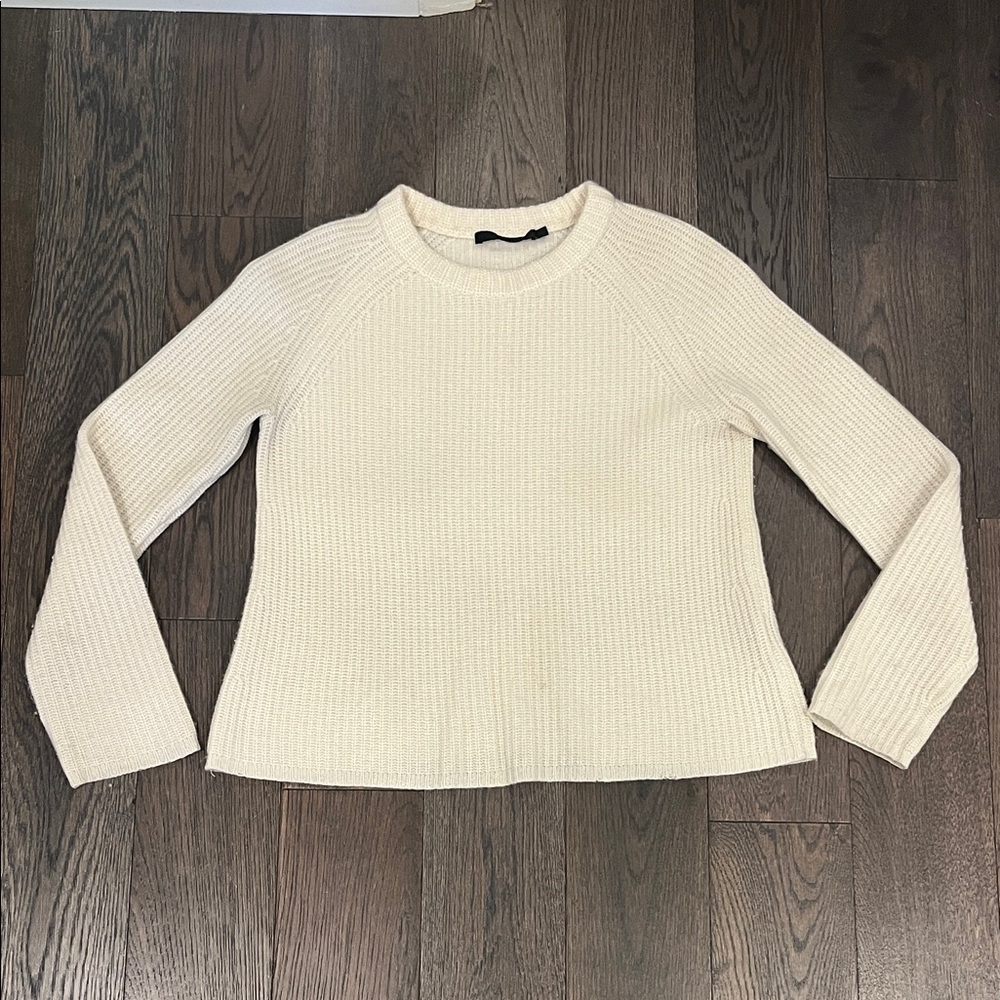 Jenni Kayne cashmere Cream Women's fisherman Sweater